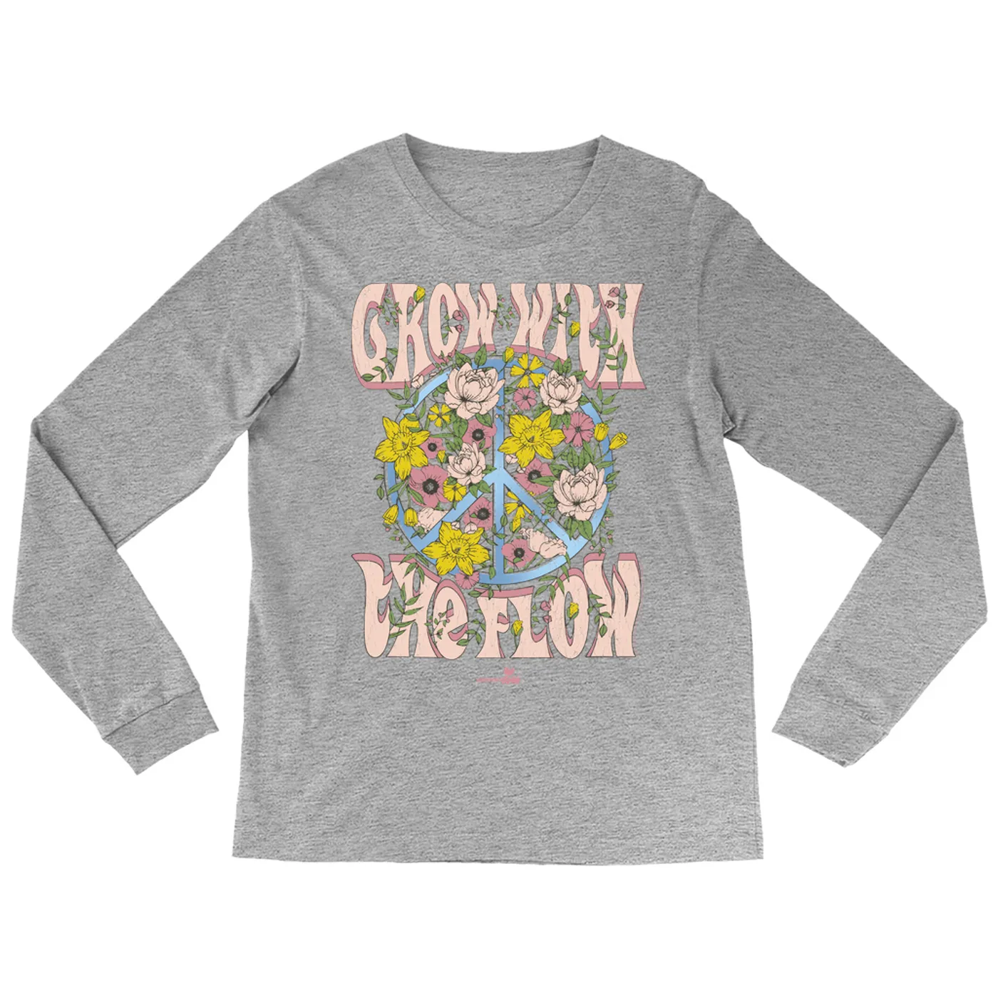 Woodstock Long Sleeve Shirt | Grow With The Flow Floral Design Woodstock Shirt