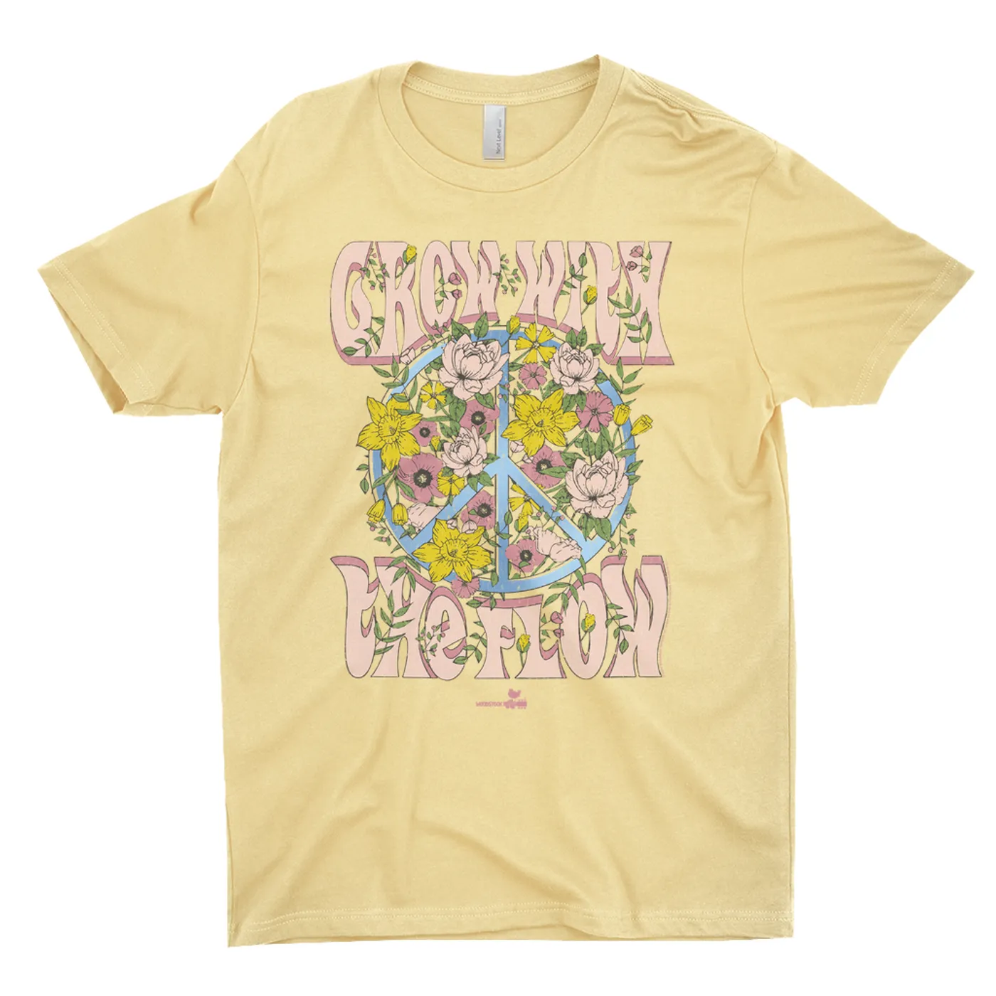 Woodstock T-Shirt | Grow With The Flow Floral Design Woodstock Light Shirt