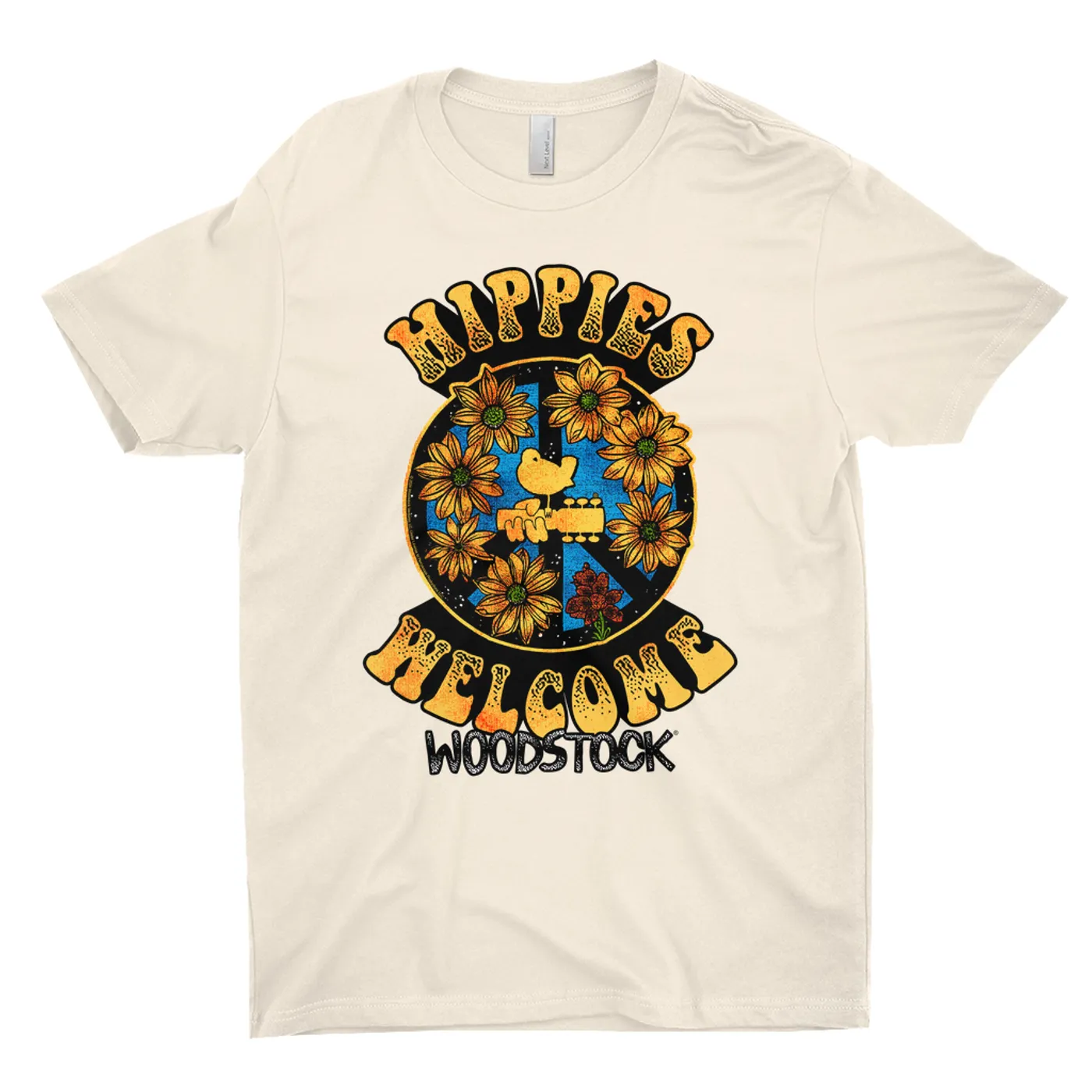 Woodstock T-Shirt | Hippies Welcome Sunflowers Design Woodstock Light Shirt