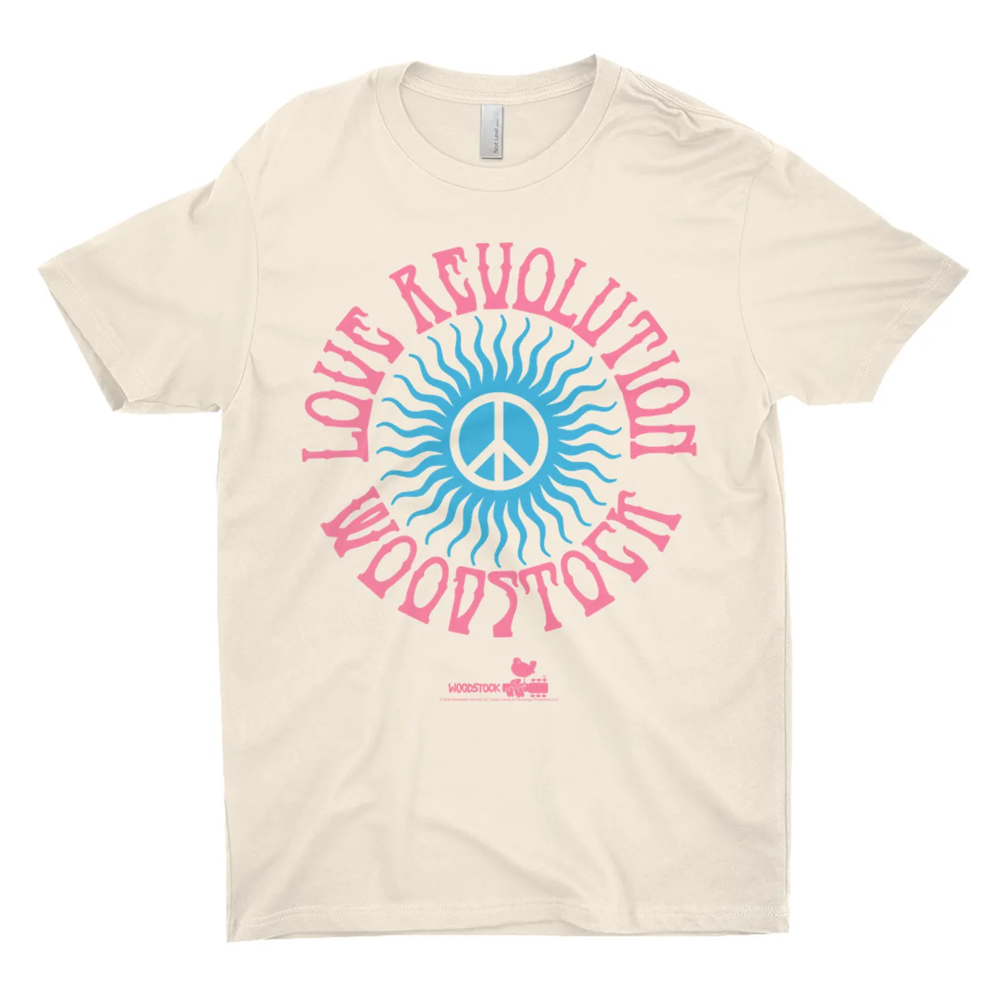 Woodstock T-Shirt | Love Revolution Peace Sun Image Woodstock Light Shirt
