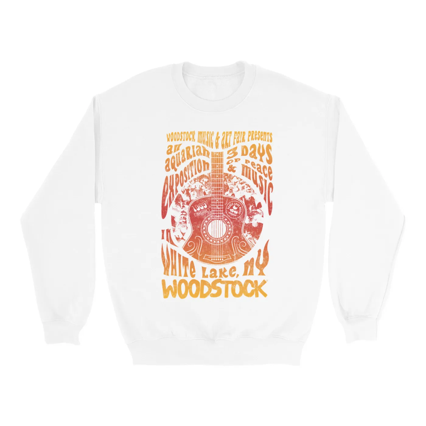 Woodstock Sweatshirt | Music & Art Fair Flyer Image Ombre (Merchbar Exclusive) Woodstock Sweatshirt
