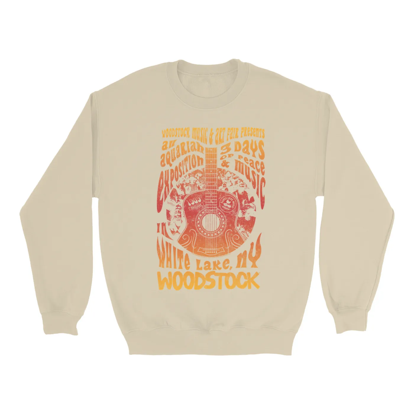 Woodstock Sweatshirt | Music & Art Fair Flyer Image Ombre (Merchbar Exclusive) Woodstock Sweatshirt