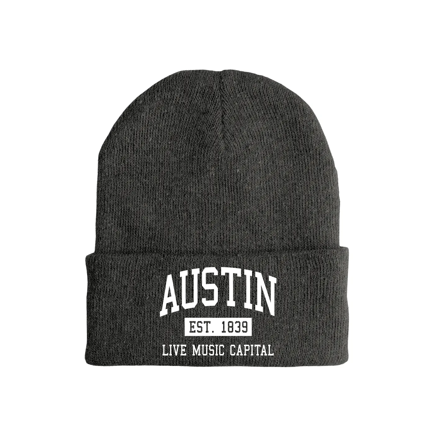 Merchbar Music Life Music Life Hat | Austin Live Music Capital Est. 1839 Music Life Beanie Hat