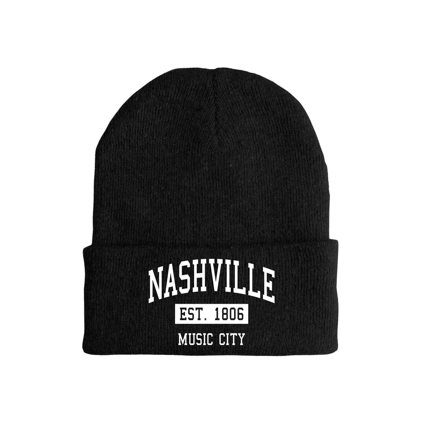 Merchbar Music Life Music Life Hat | Nashville Music City Est. 1806 Music Life Beanie Hat