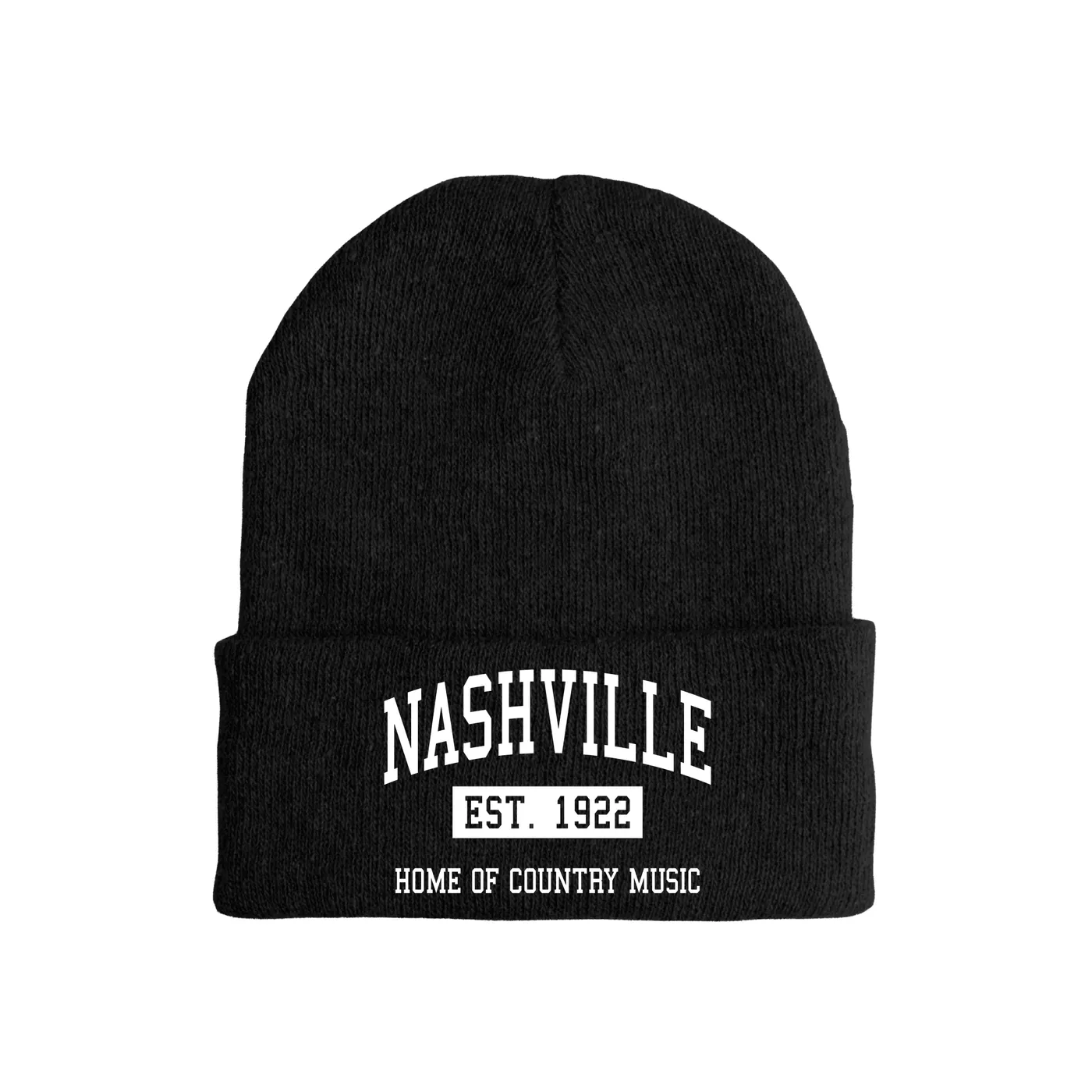 Merchbar Music Life Music Life Hat | Nashville Home of Country Music Est. 1922 Music Life Beanie Hat