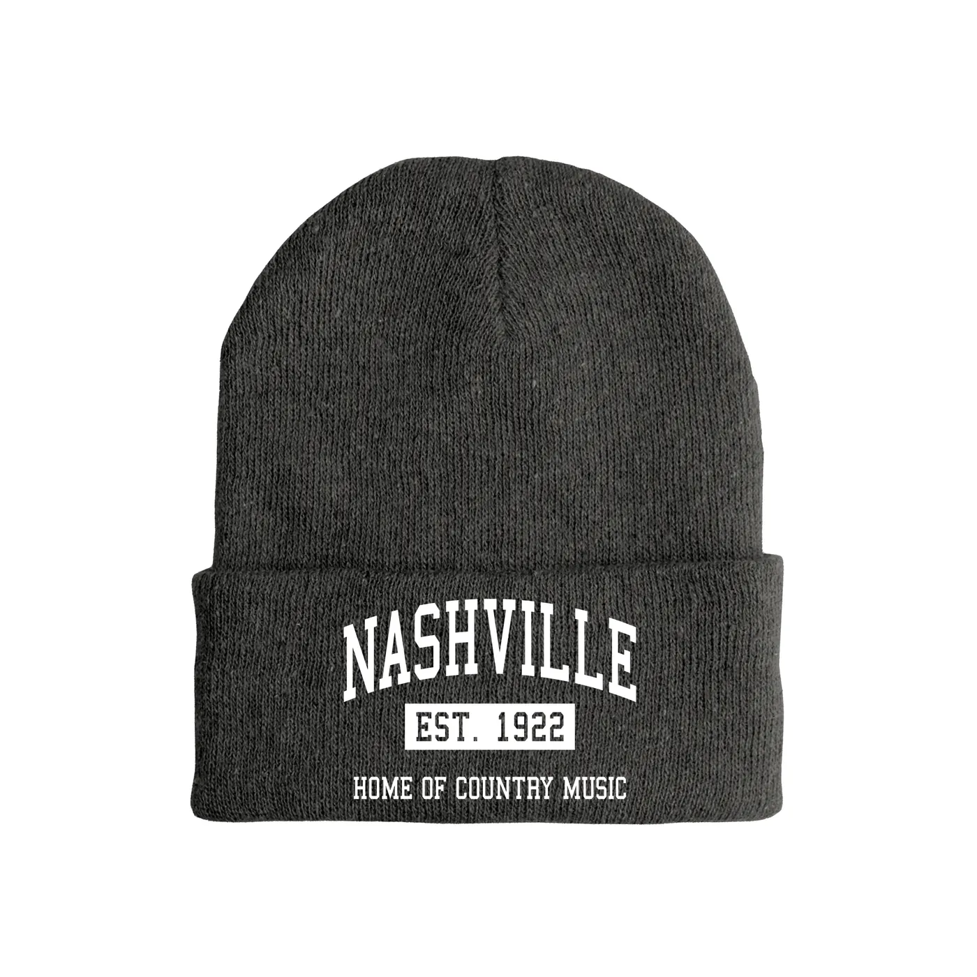 Merchbar Music Life Music Life Hat | Nashville Home of Country Music Est. 1922 Music Life Beanie Hat