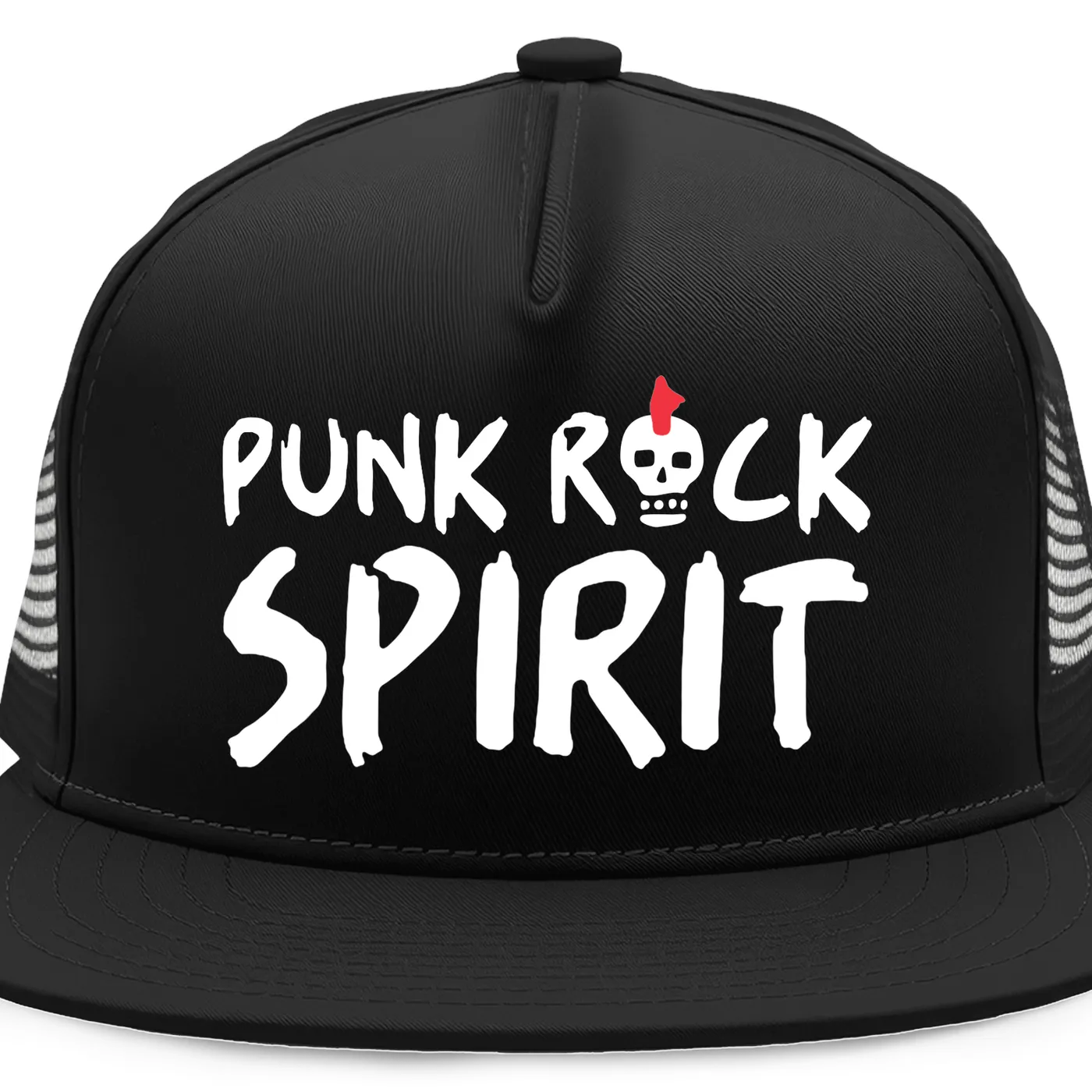 Merchbar Music Life Music Life Hat | Punk Rock Spirit Skull Music Life Trucker Hat