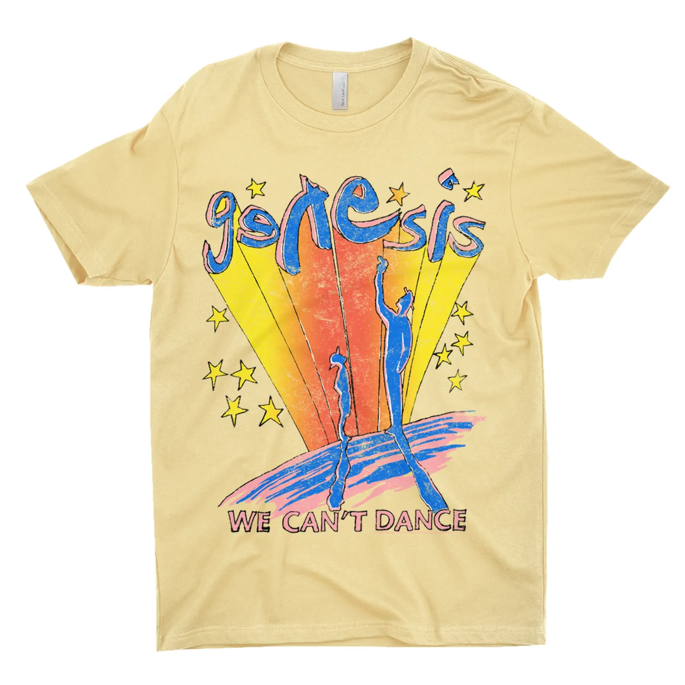 Genesis T-Shirt | We Can't Dance Colorful Sketch Distressed Genesis Shirt