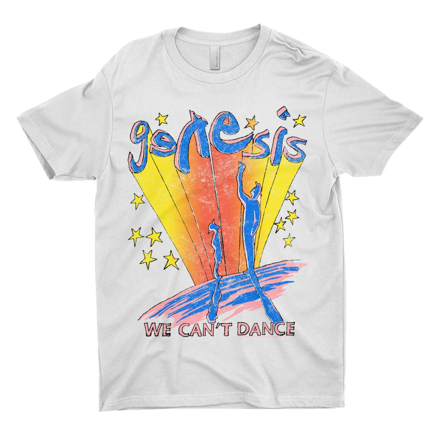 Genesis T-Shirt | We Can't Dance Colorful Sketch Distressed Genesis Shirt
