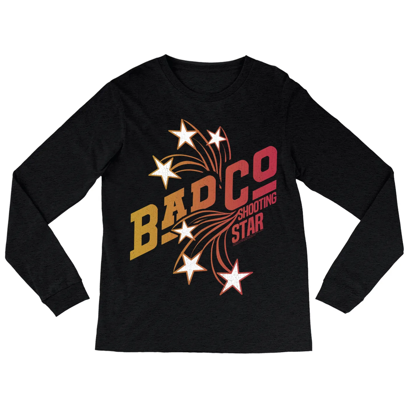 Bad Company Long Sleeve Shirt | Ombre Shooting Star Distressed Bad Company Shirt