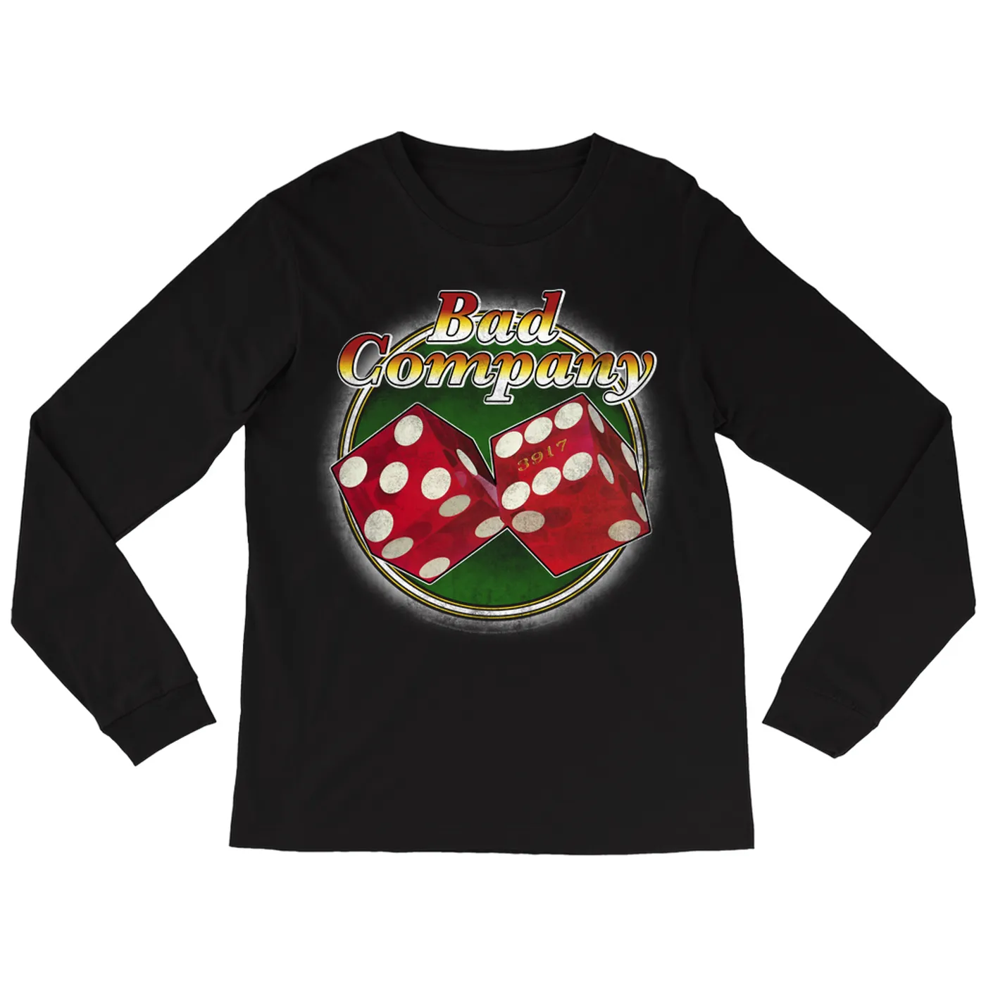 Bad Company Long Sleeve Shirt | Straight Shooter Roll The Dice Distressed Bad Company Shirt