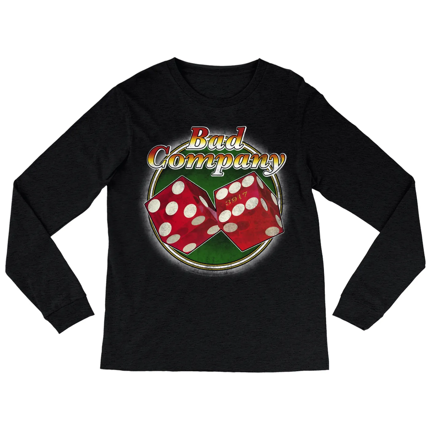 Bad Company Long Sleeve Shirt | Straight Shooter Roll The Dice Distressed Bad Company Shirt