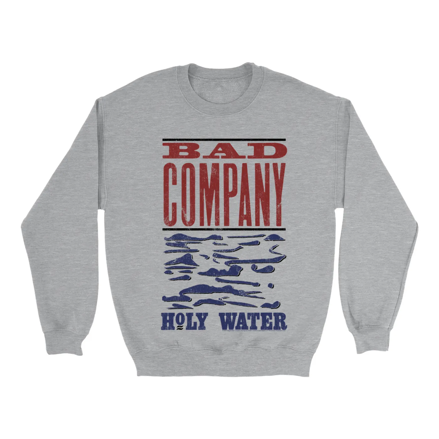 Bad Company Sweatshirt | Holy Water Red Blue Album Design Bad Company Sweatshirt
