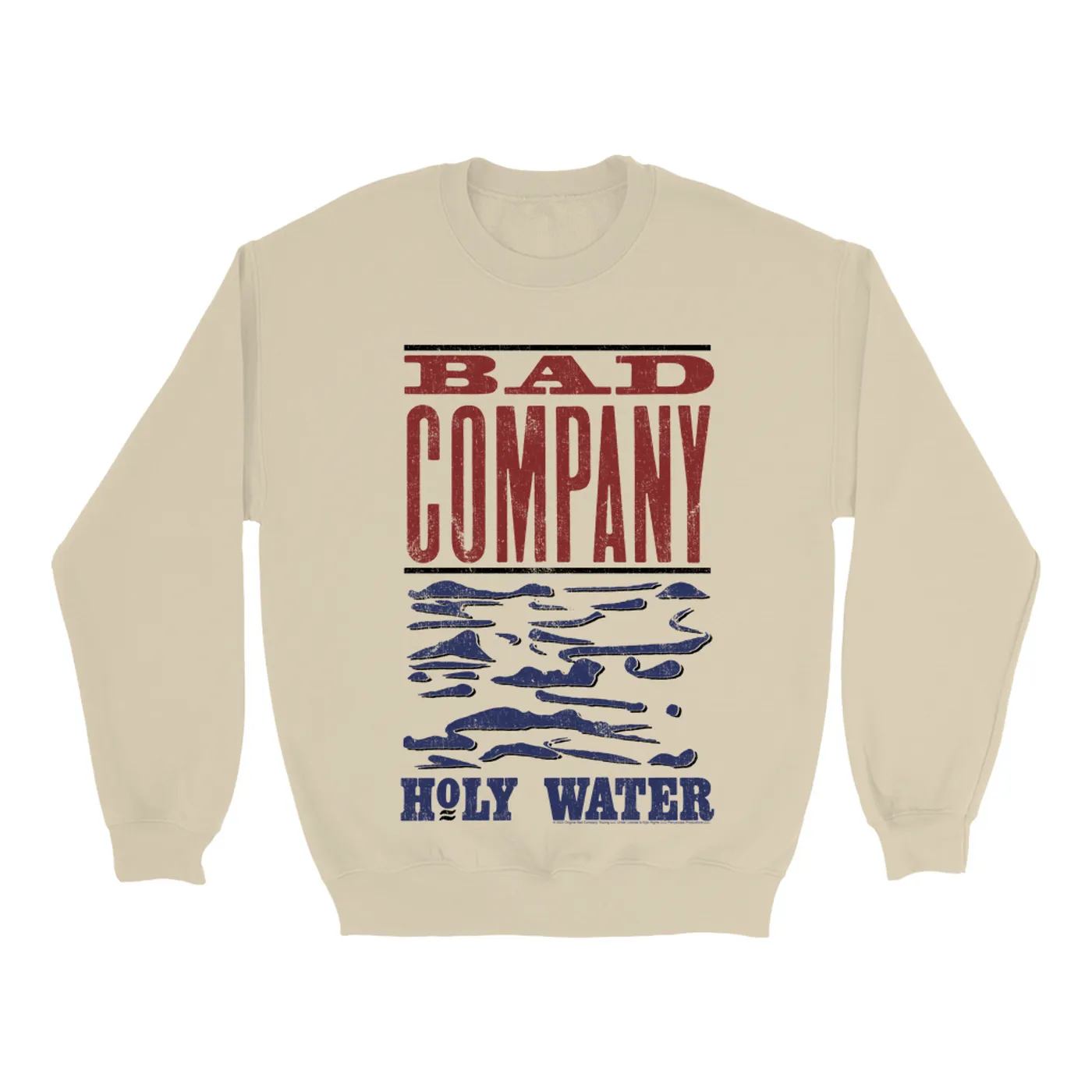 Bad Company Sweatshirt | Holy Water Red Blue Album Design Bad Company Sweatshirt