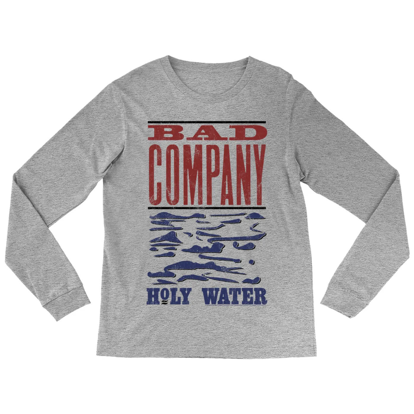 Bad Company Long Sleeve Shirt | Holy Water Red Blue Album Design Bad Company Shirt