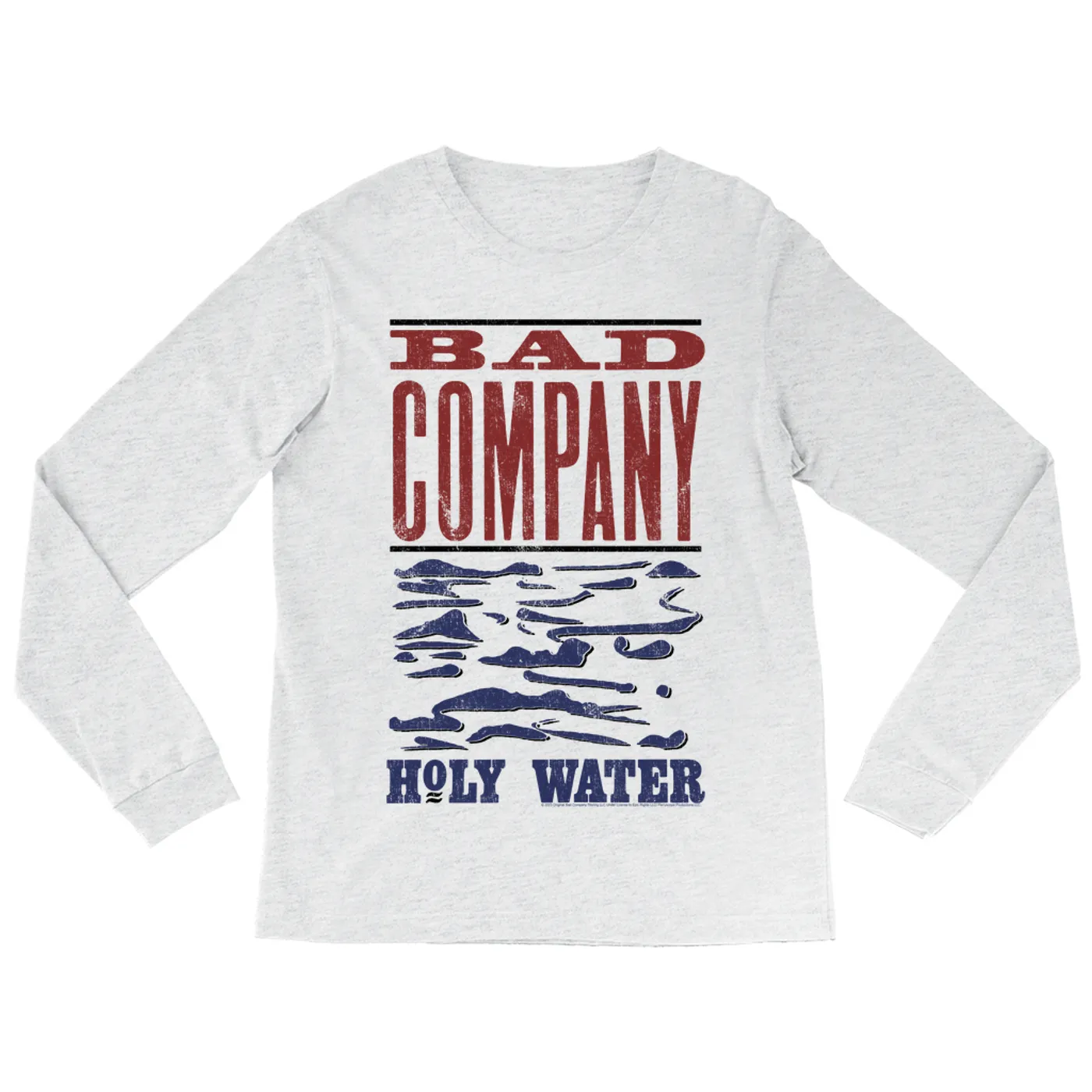 Bad Company Long Sleeve Shirt | Holy Water Red Blue Album Design Bad Company Shirt
