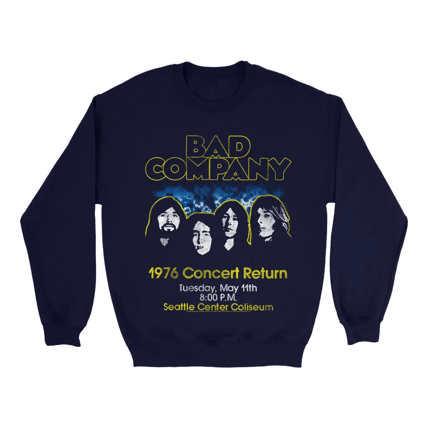 Bad Company Sweatshirt | 1976 Concert Return Distressed Bad Company Sweatshirt