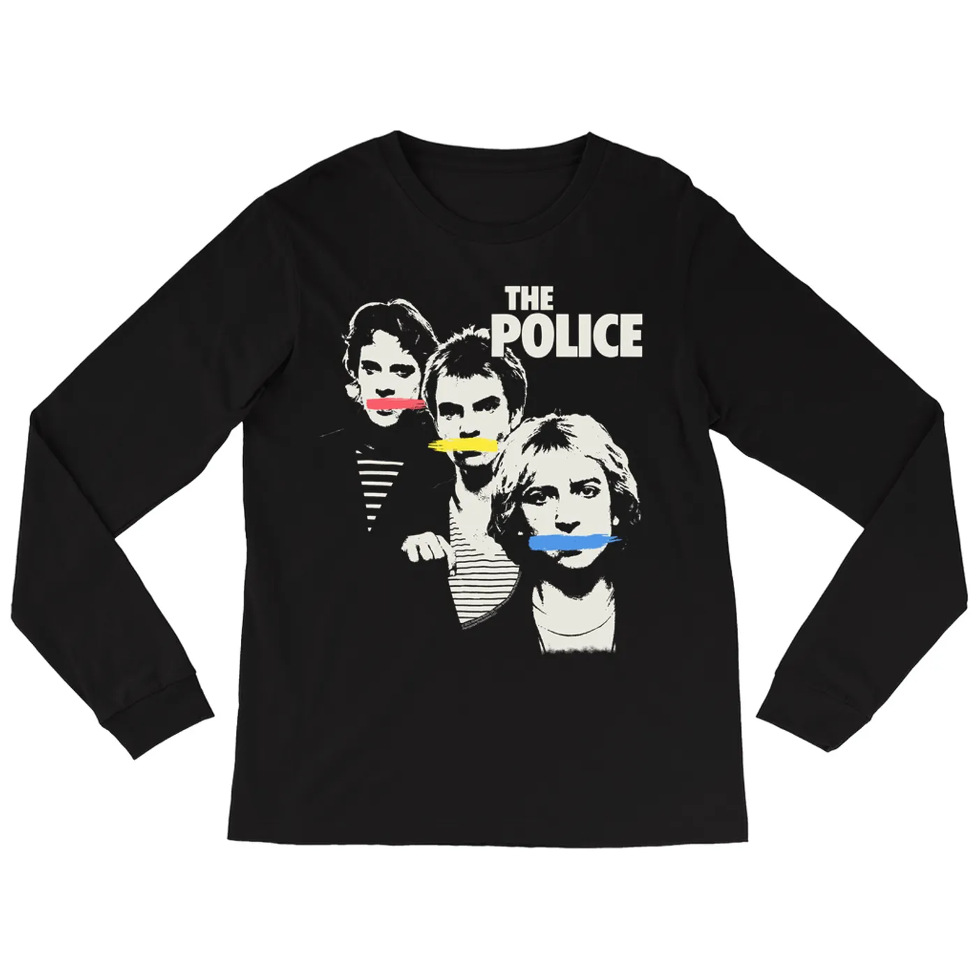 The Police Long Sleeve Shirt | Synchronicity Trio Lips Sealed The Police Shirt
