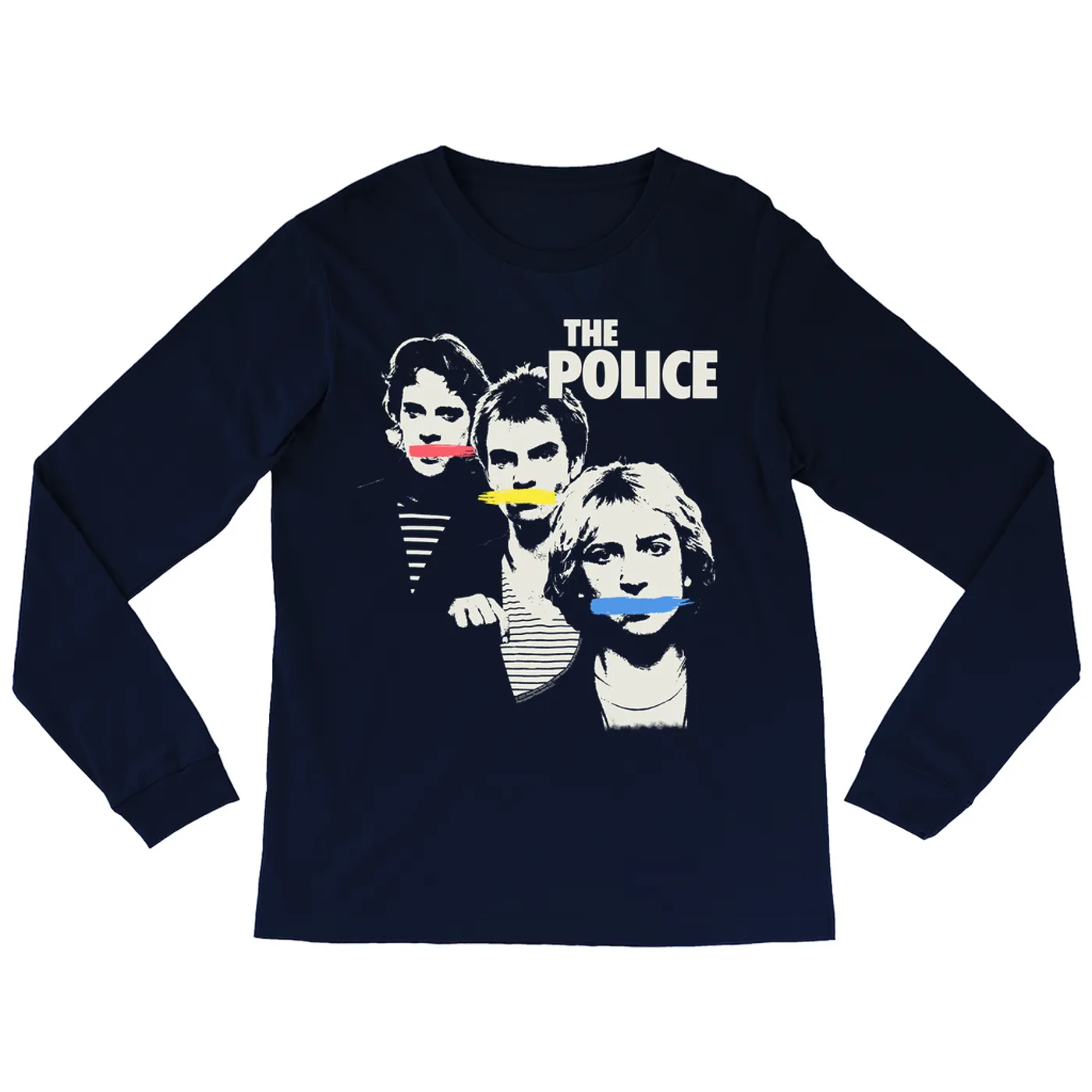 The Police Long Sleeve Shirt | Synchronicity Trio Lips Sealed The Police Shirt