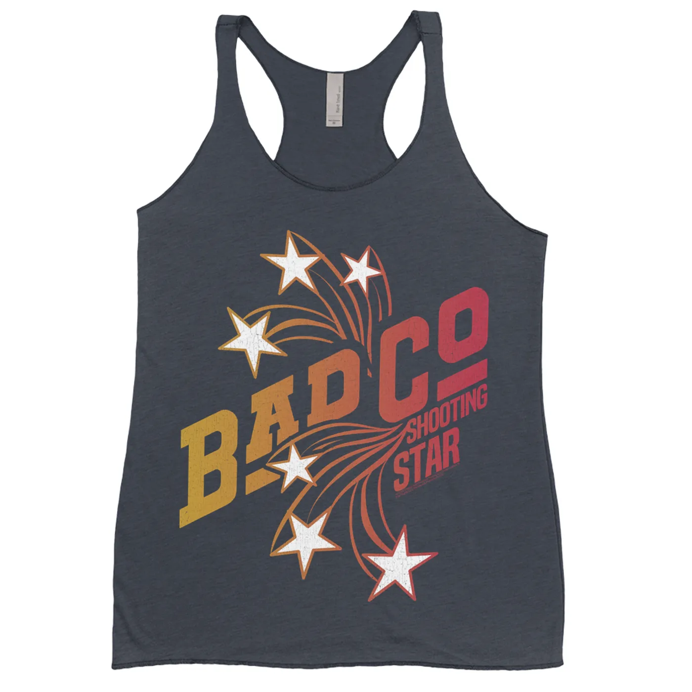 Bad Company Ladies' Tank Top | Ombre Shooting Star Distressed Bad Company Shirt