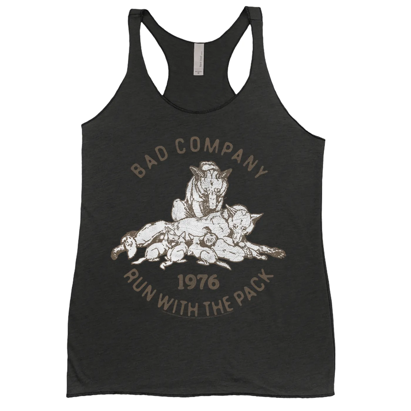 Bad Company Ladies' Tank Top | 1976 Run With The Pack Distressed Bad Company Shirt
