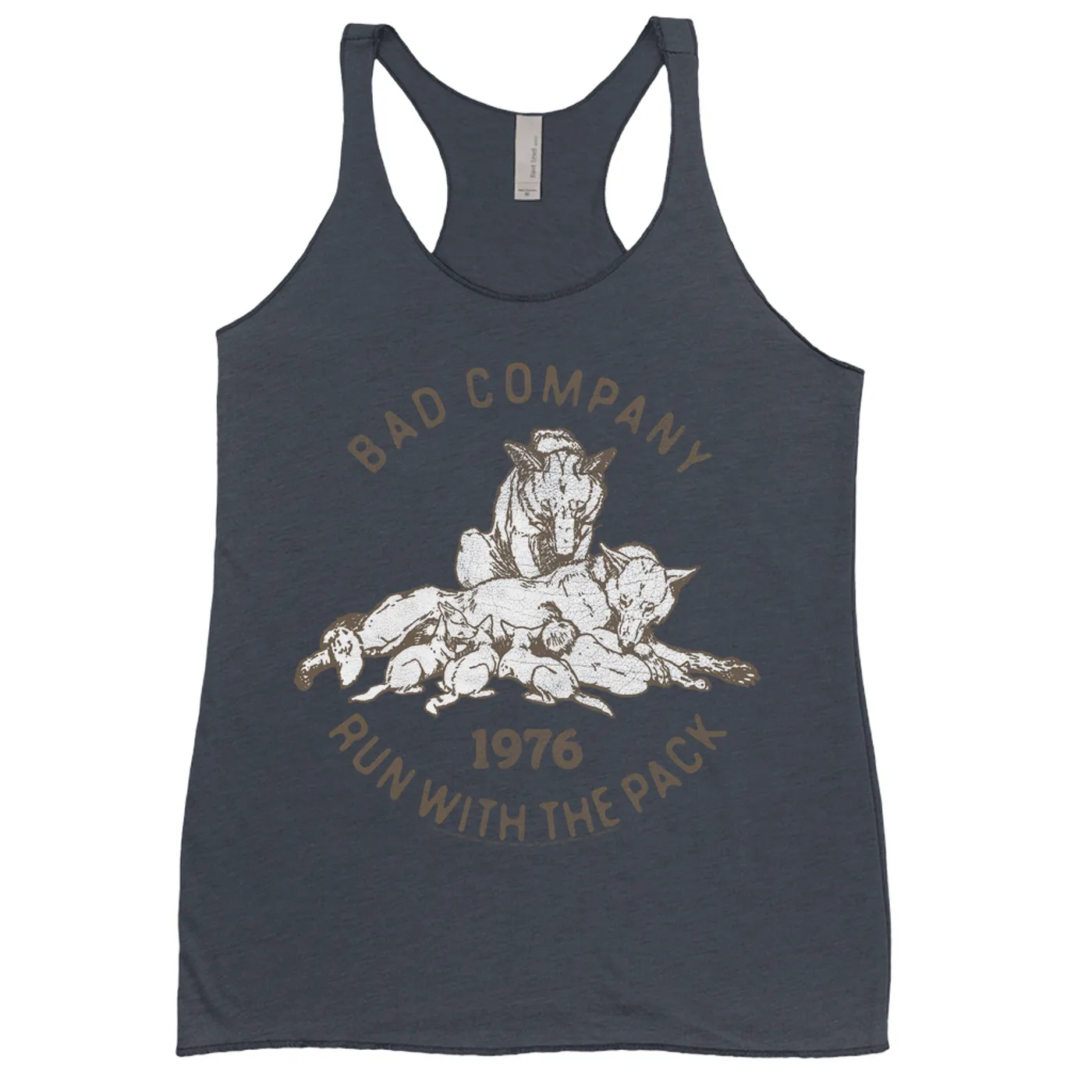 Bad Company Ladies' Tank Top | 1976 Run With The Pack Distressed Bad Company Shirt
