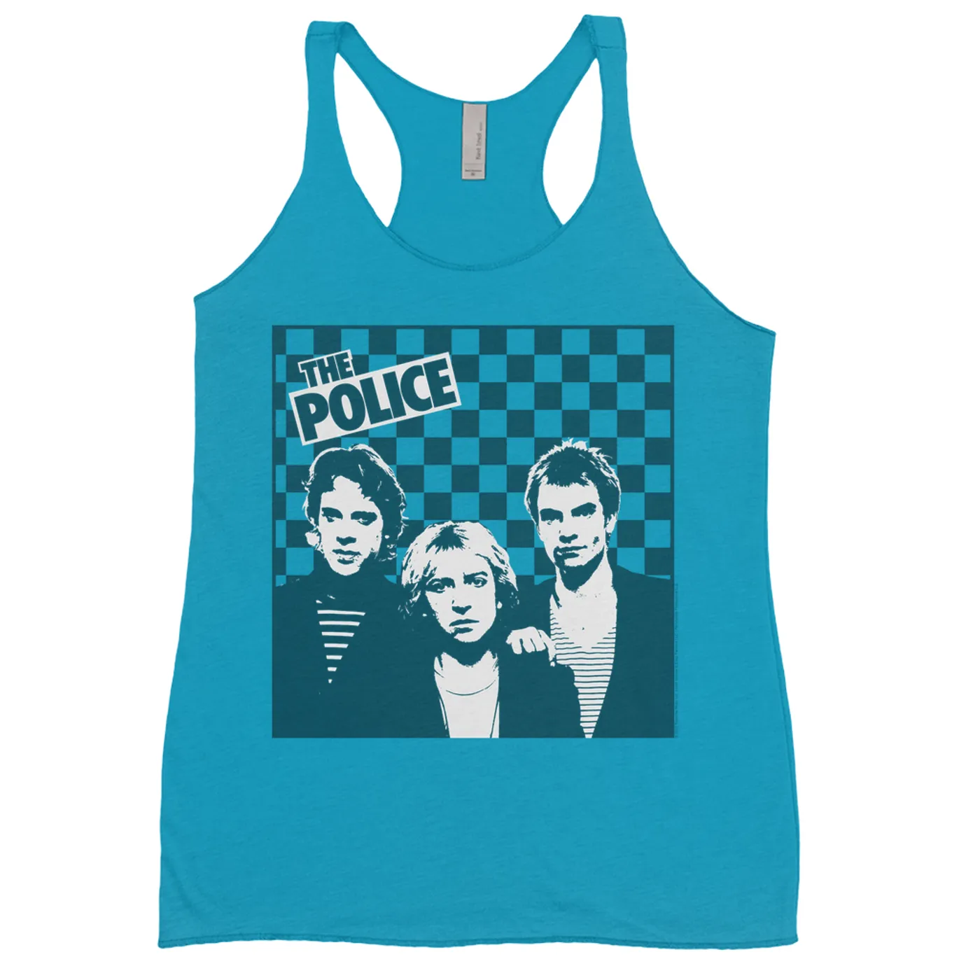 The Police Ladies' Tank Top | The Trio Retro Checkered The Police Shirt