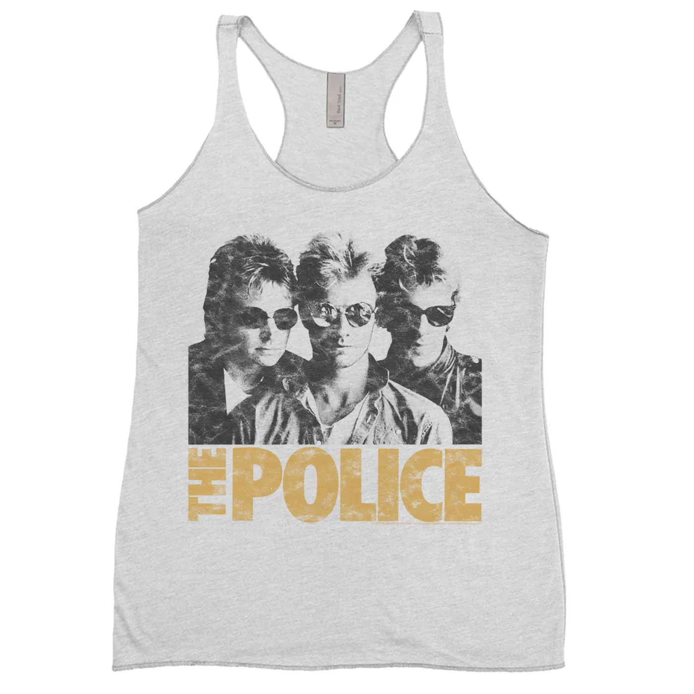 The Police Ladies' Tank Top | The Trio Distressed In Neutrals The Police Shirt