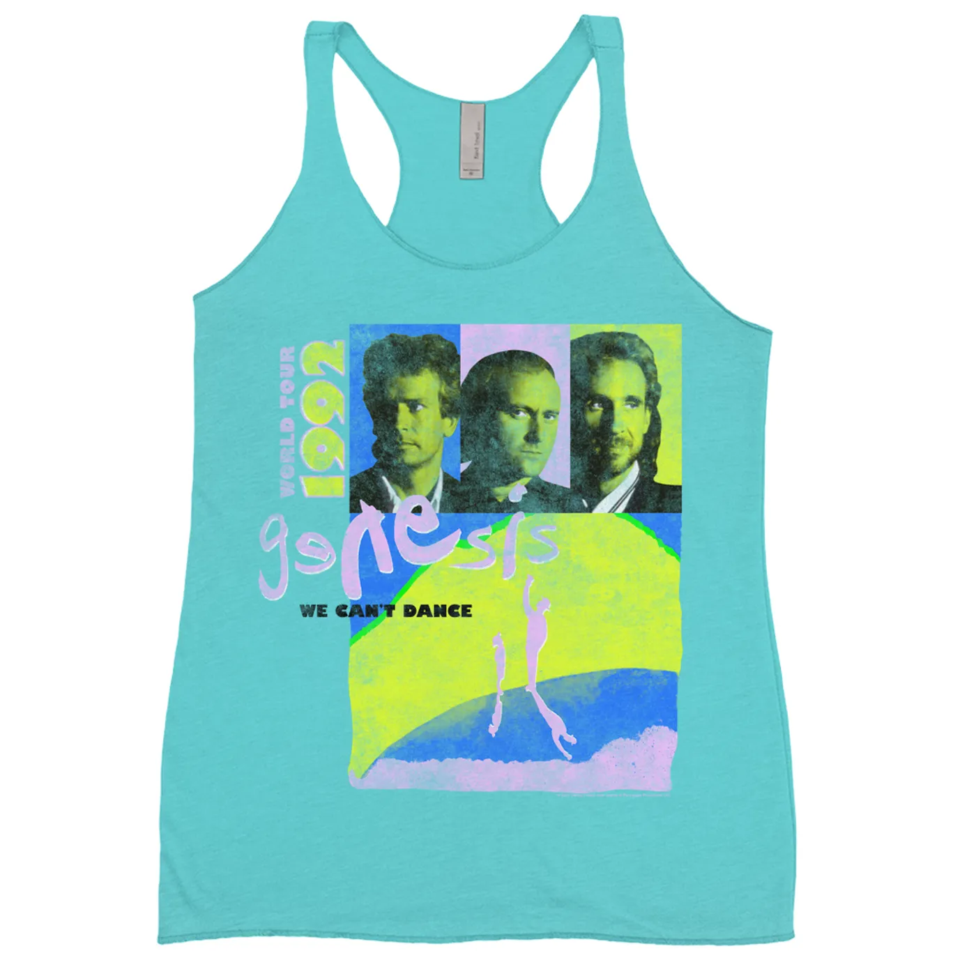 Genesis Ladies' Tank Top | Neon We Can't Dance World Tour 1992 Genesis Shirt