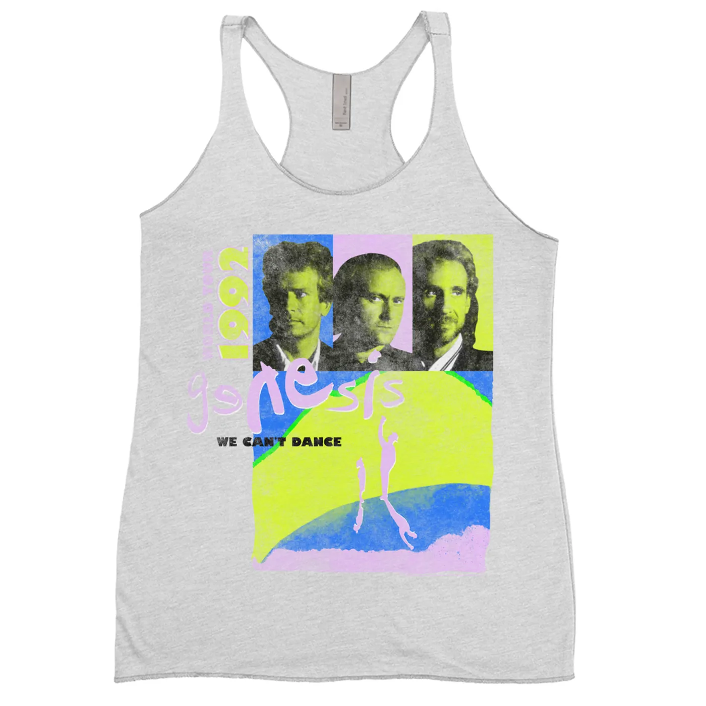 Genesis Ladies' Tank Top | Neon We Can't Dance World Tour 1992 Genesis Shirt