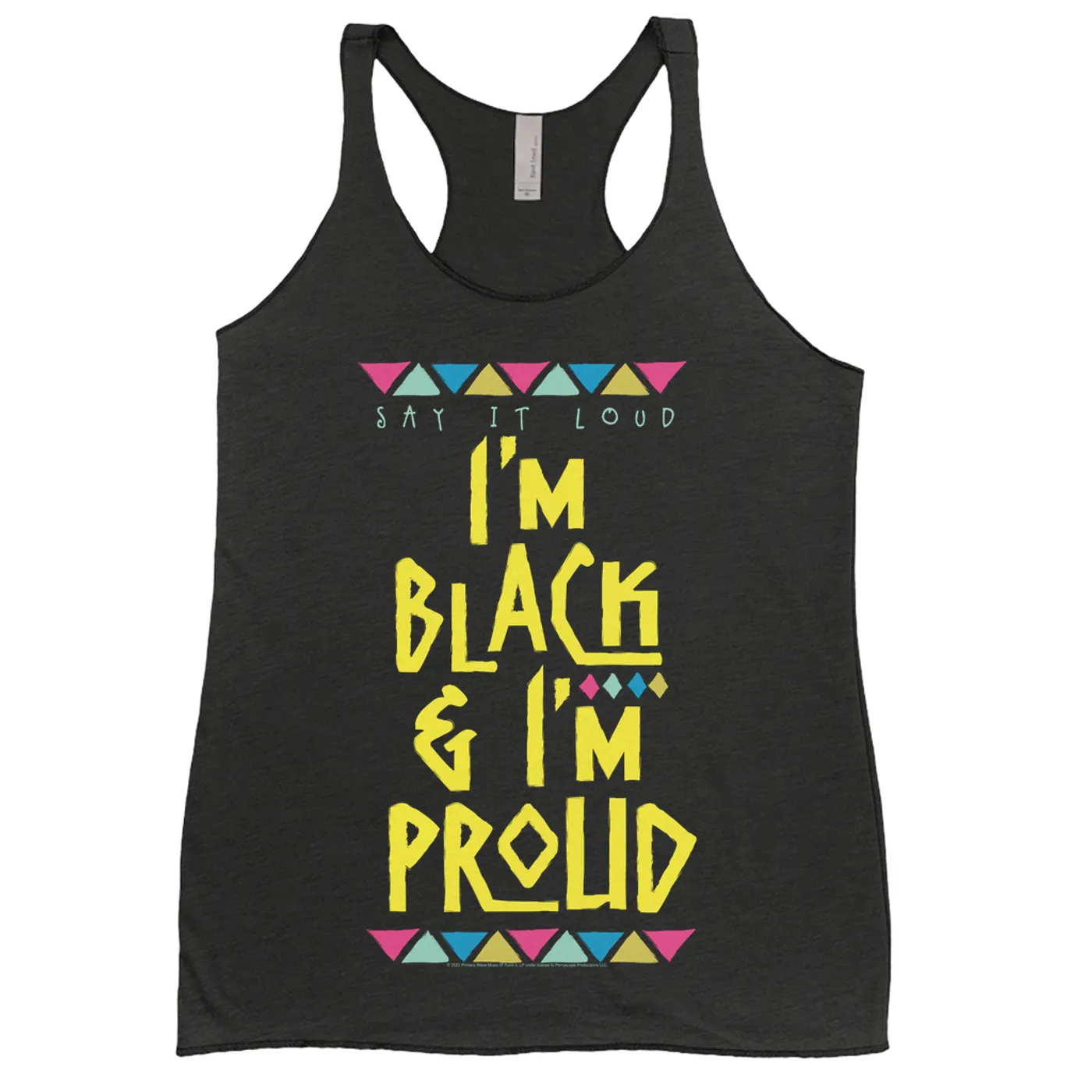 James Brown Ladies' Tank Top | Black And Proud Yellow Bunting Design James Brown Shirt