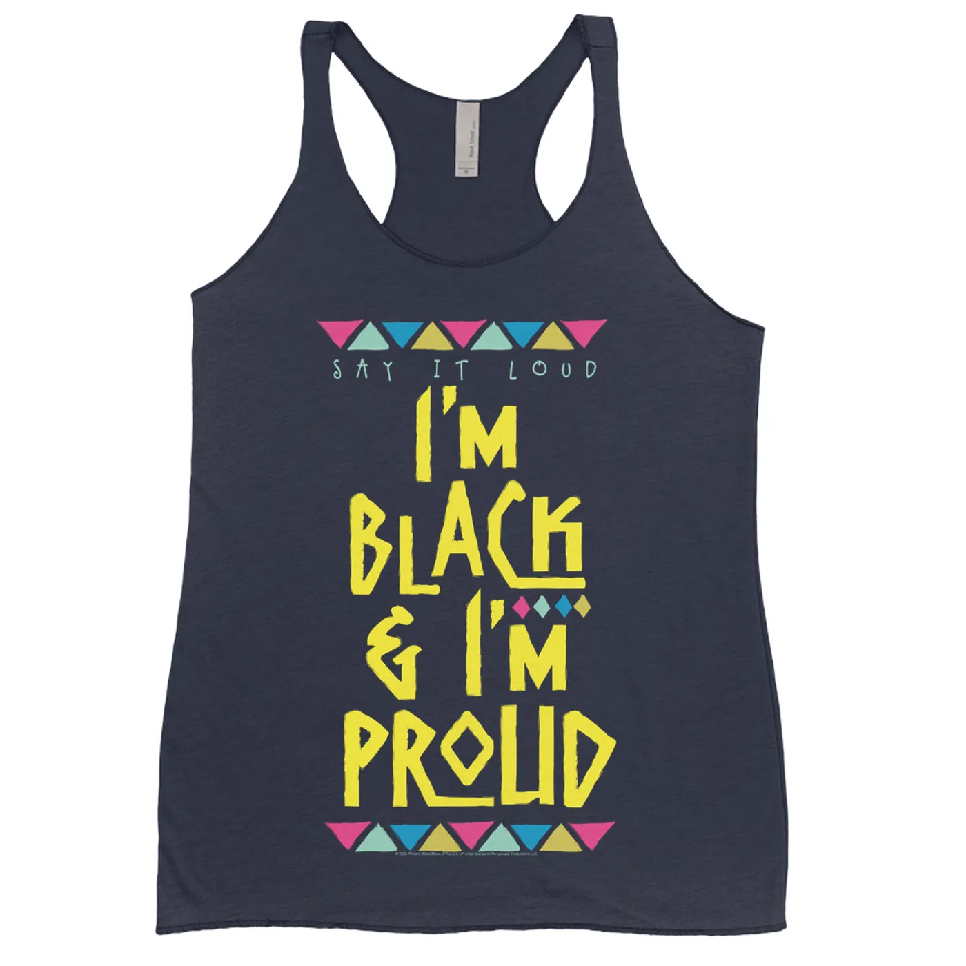 James Brown Ladies' Tank Top | Black And Proud Yellow Bunting Design James Brown Shirt