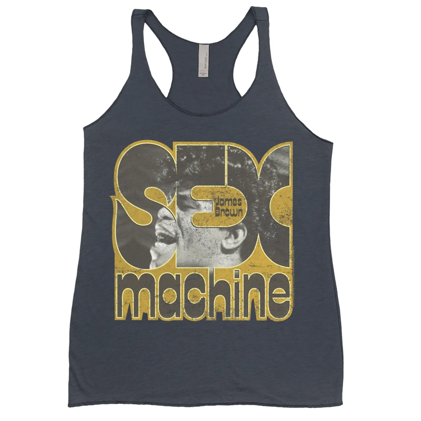 James Brown Ladies' Tank Top | Sex Machine In Yellow Design James Brown Shirt