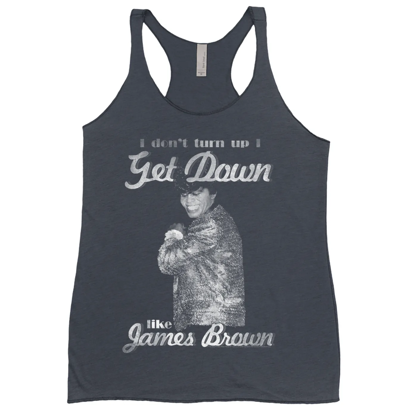 James Brown Ladies' Tank Top | Retro White I Get Down Like James Brown Shirt