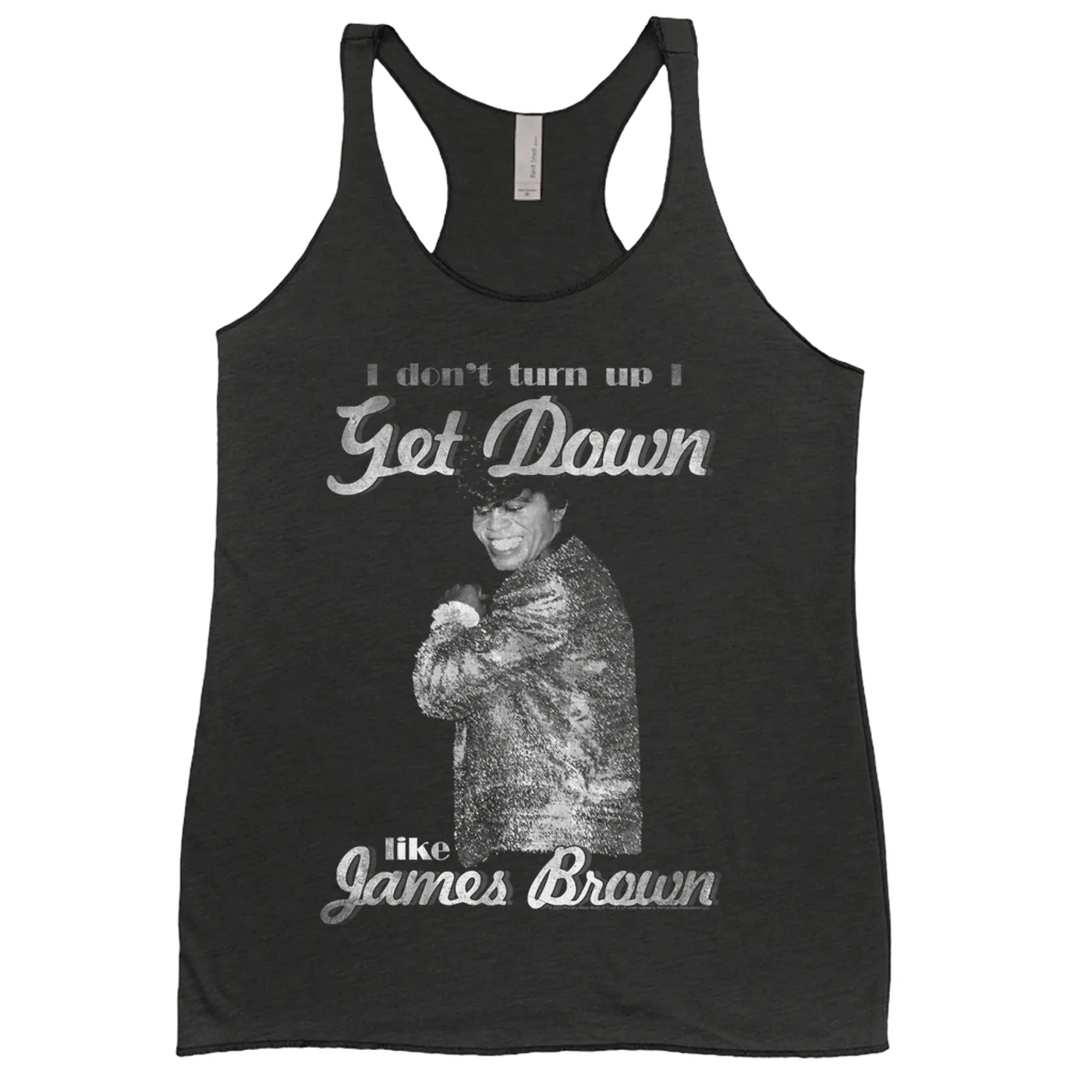 James Brown Ladies' Tank Top | Retro White I Get Down Like James Brown Shirt