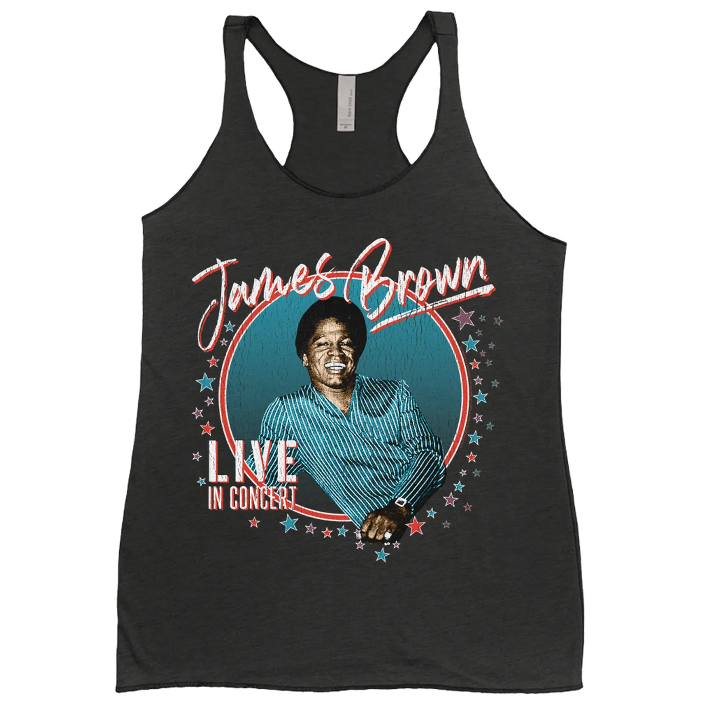 James Brown Ladies' Tank Top | Live In Concert Distressed James Brown Shirt