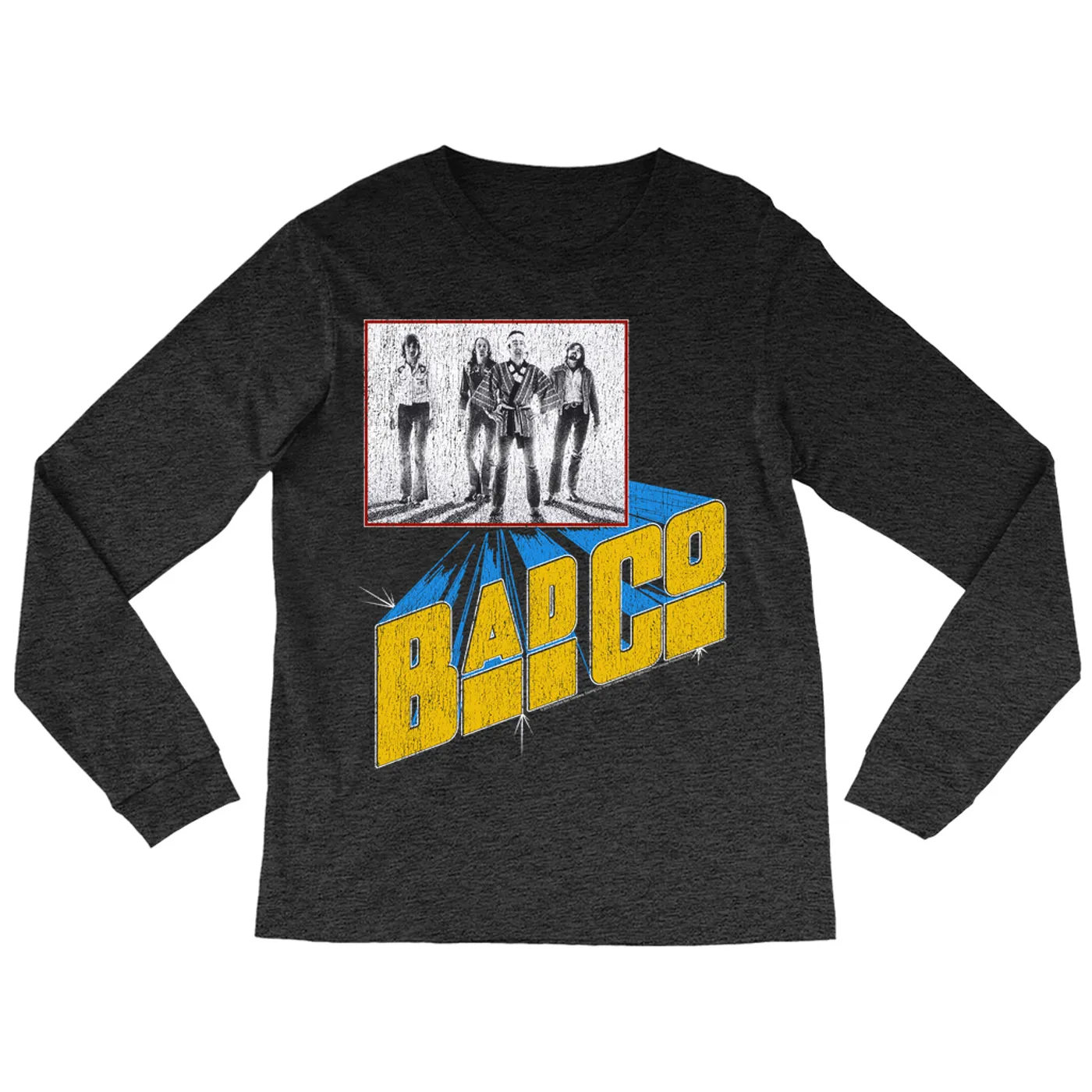 Bad Company Long Sleeve Shirt | 1976 Run With The Pack Concert Distressed Bad Company Shirt