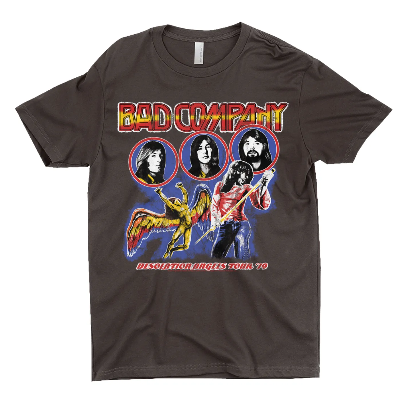 Bad Company T-Shirt | 1979 Desolation Angels Tour Distressed (Merchbar Exclusive) Bad Company Shirt