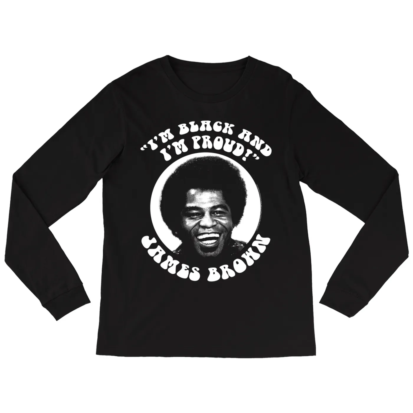 James Brown Long Sleeve Shirt | I'm Black And I'm Proud Halftone Design James Brown Shirt