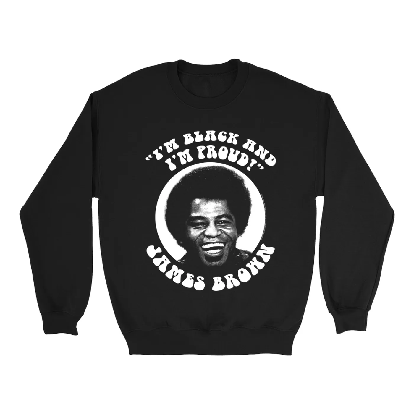 James Brown Sweatshirt | I'm Black And I'm Proud Halftone Design James Brown Sweatshirt