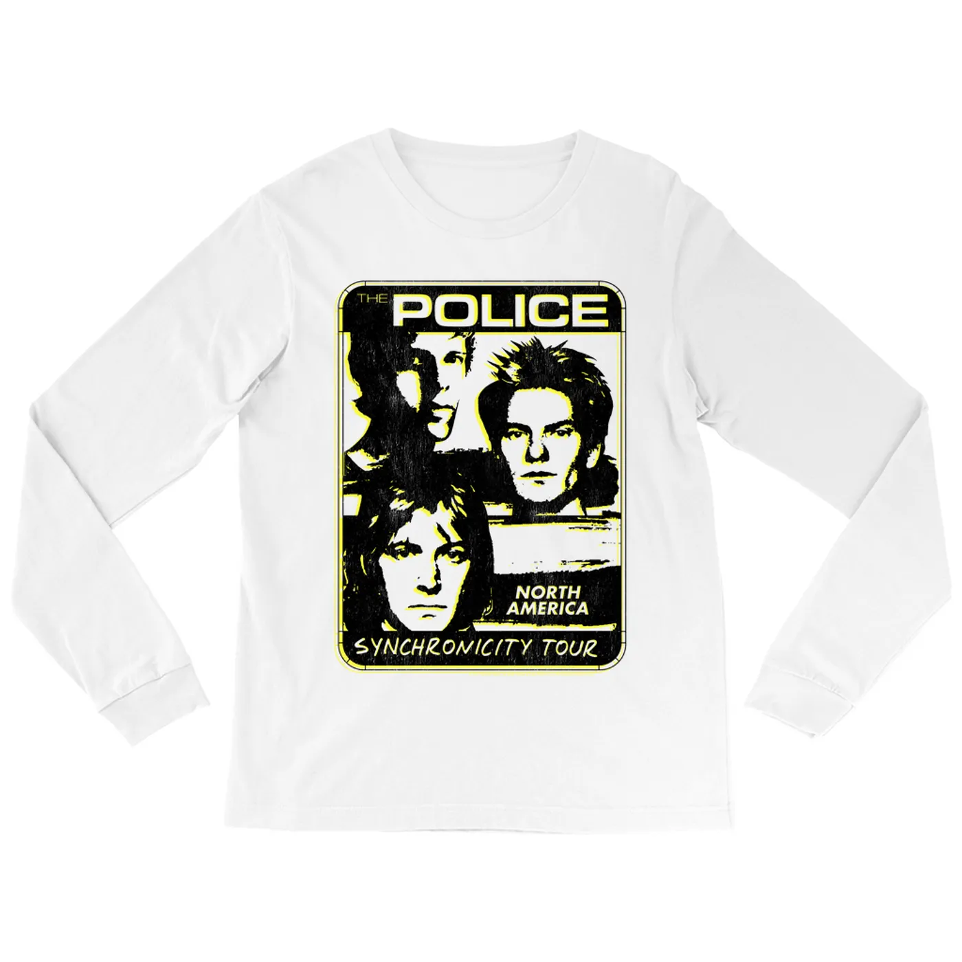 The Police Long Sleeve Shirt | Back Yellow Synchronicity Tour The Police Shirt