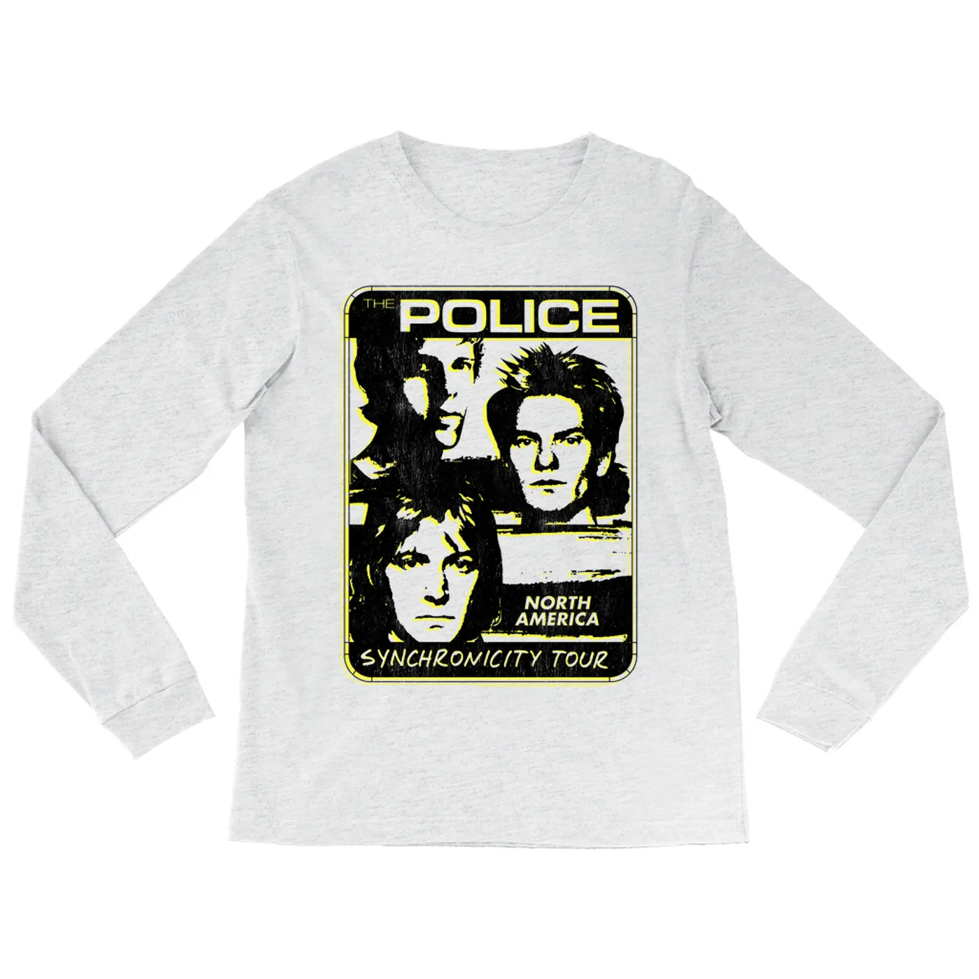 The Police Long Sleeve Shirt | Back Yellow Synchronicity Tour The Police Shirt