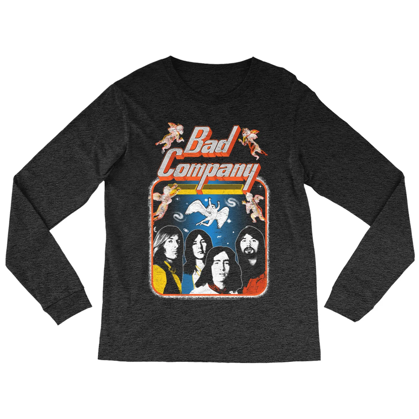 Bad Company Long Sleeve Shirt | Vintage Burnin' Through America Tour Distressed Bad Company Shirt