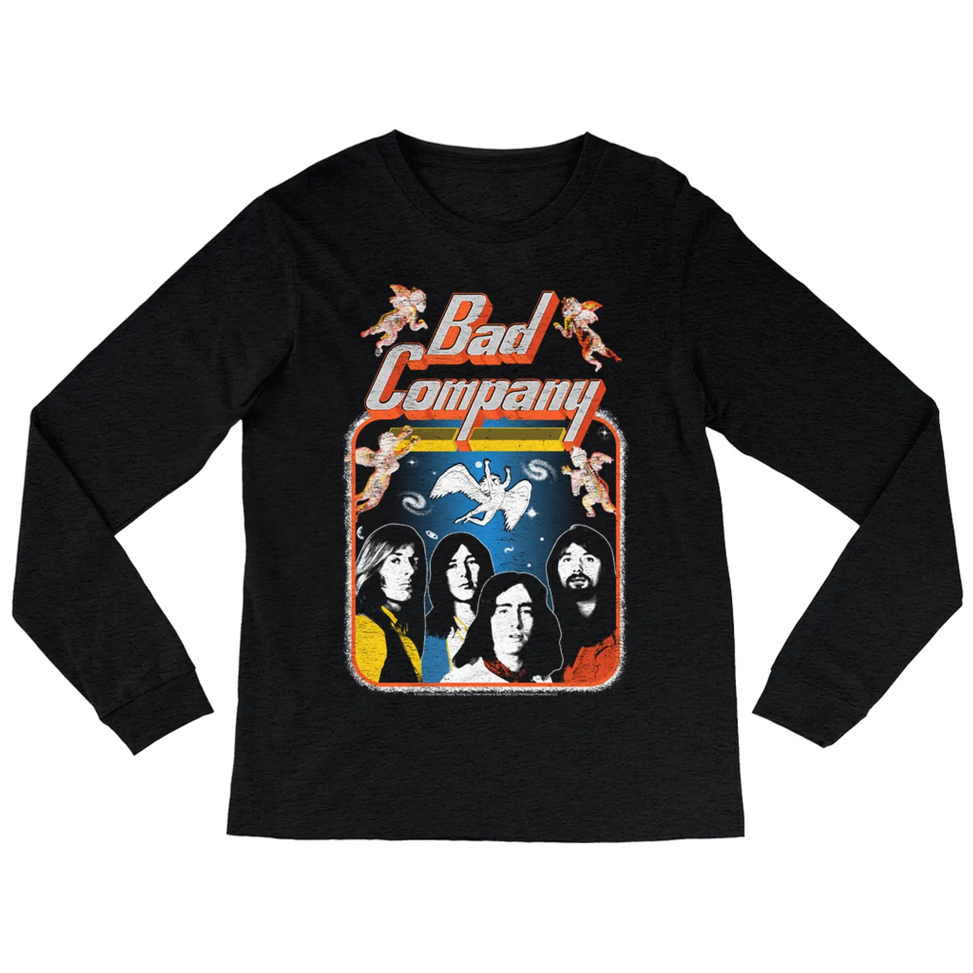 Bad Company Long Sleeve Shirt | Vintage Burnin' Through America Tour Distressed Bad Company Shirt