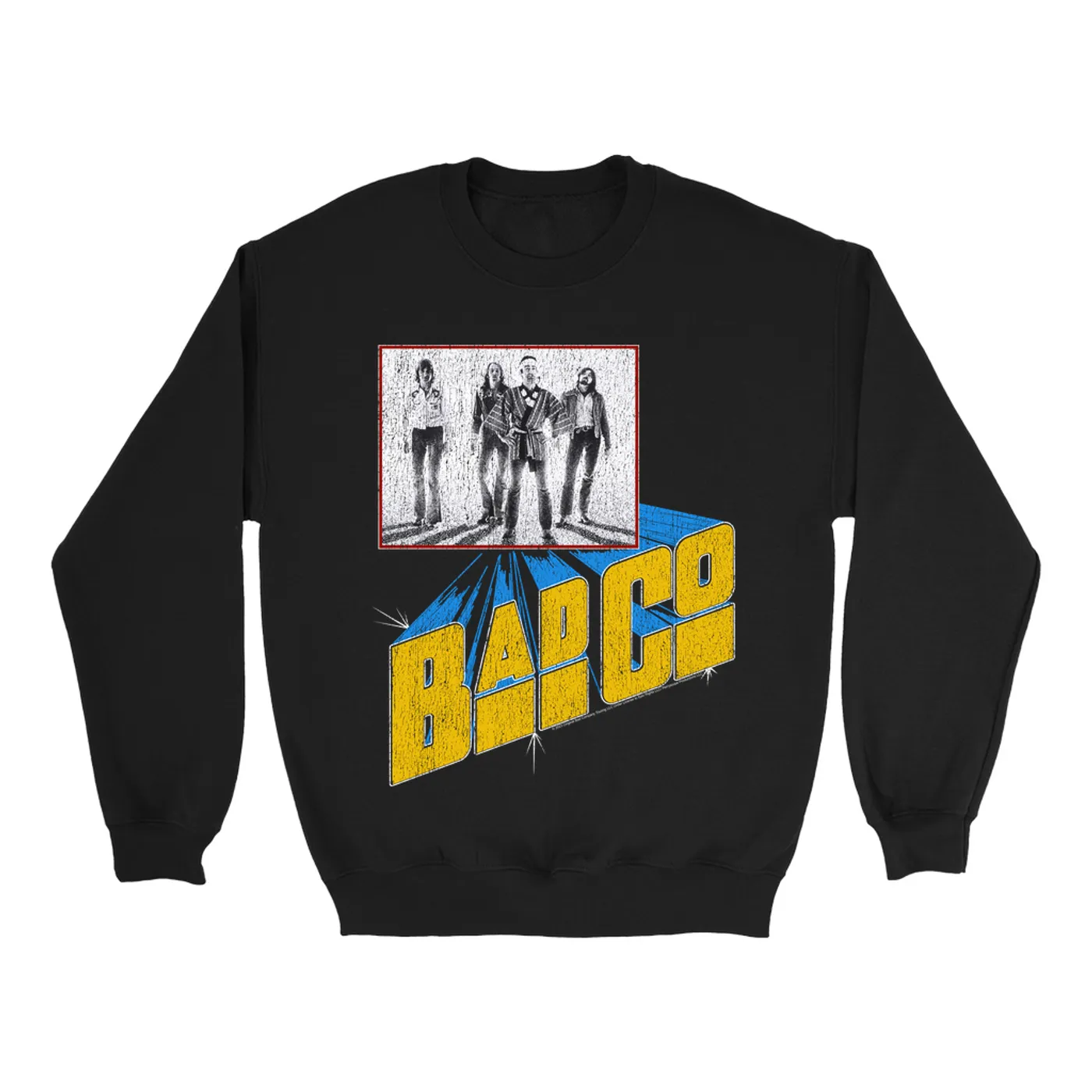 Bad Company Sweatshirt | 1976 Run With The Pack Concert Distressed Bad Company Sweatshirt