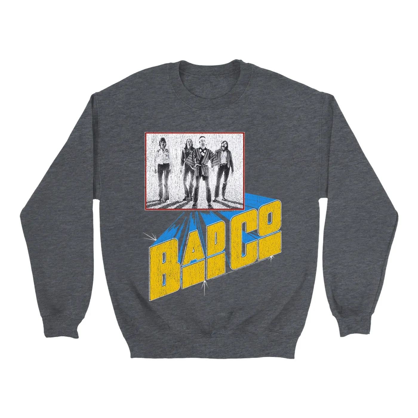 Bad Company Sweatshirt | 1976 Run With The Pack Concert Distressed Bad Company Sweatshirt