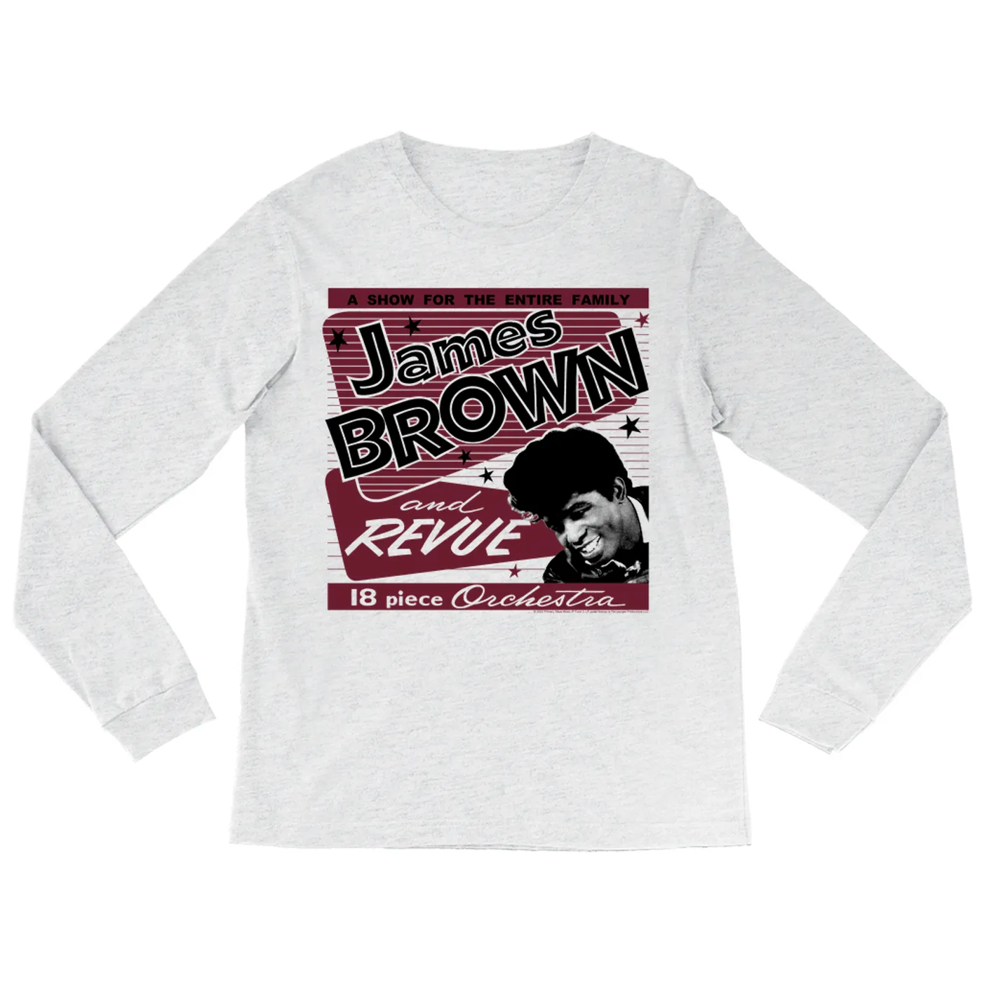 James Brown Long Sleeve Shirt | Retro Revue Concert Poster James Brown Shirt