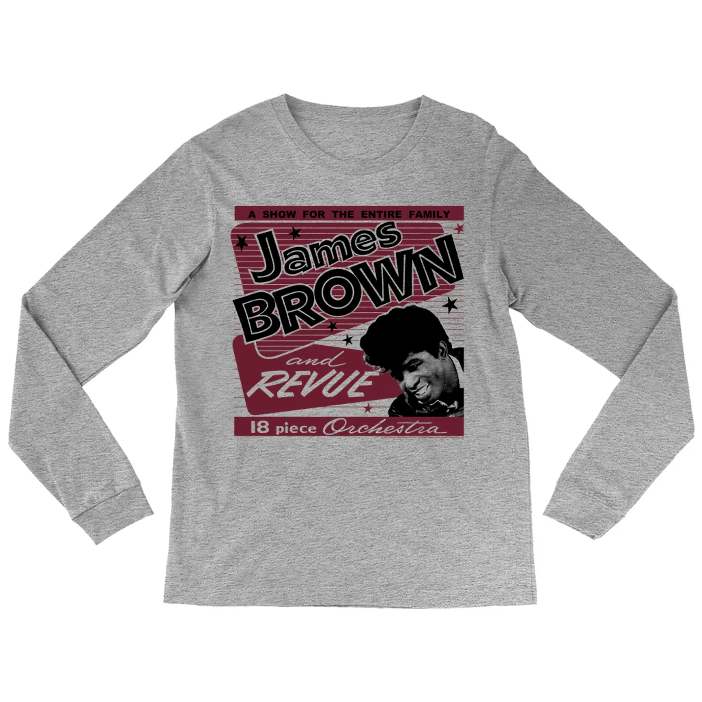 James Brown Long Sleeve Shirt | Retro Revue Concert Poster James Brown Shirt