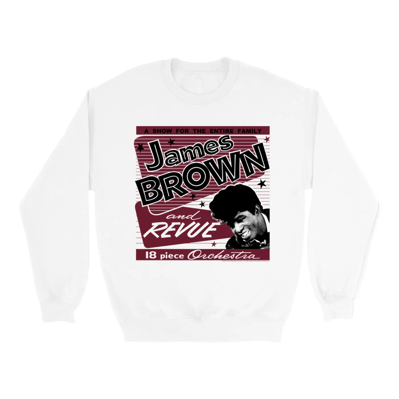 James Brown Sweatshirt | Retro Revue Concert Poster James Brown Sweatshirt