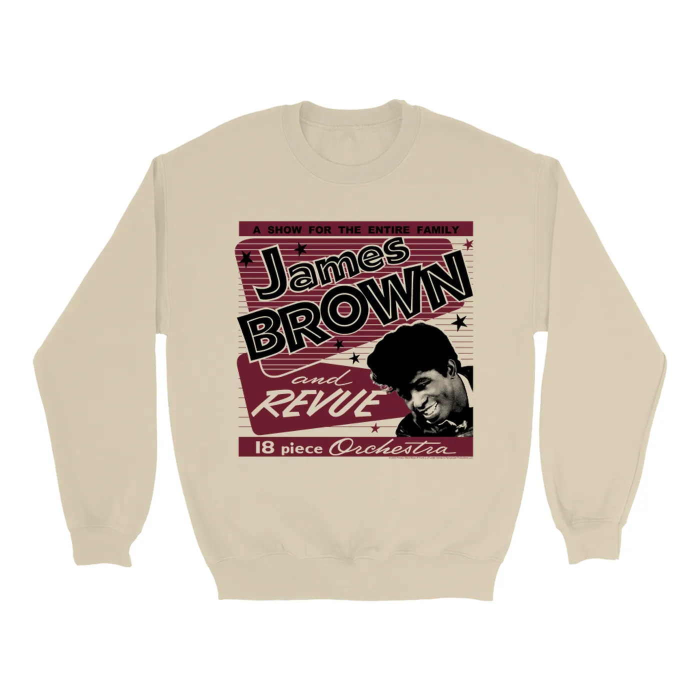 James Brown Sweatshirt | Retro Revue Concert Poster James Brown Sweatshirt
